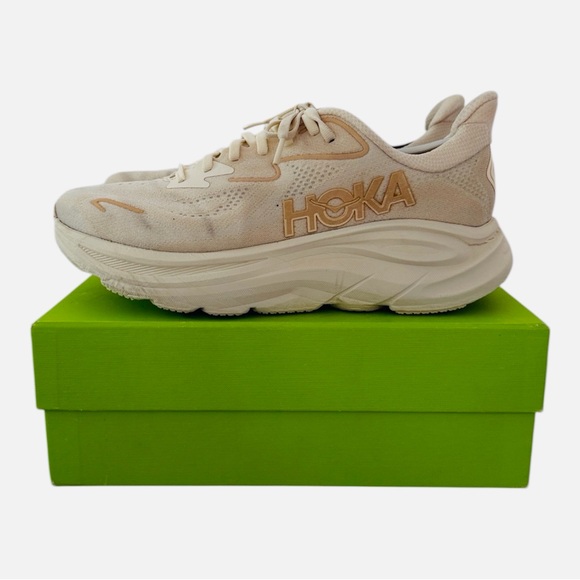 Women’s Hoka Clifton 10 Vanilla/Birch Colorway Athletic Shoes - Picture 2 of 12